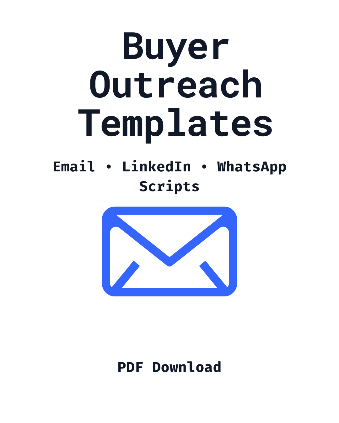 BUYER OUTREACH TEMPLATES