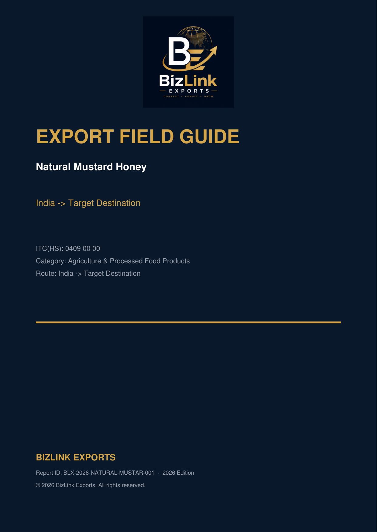 Natural Mustard Honey Export Playbook