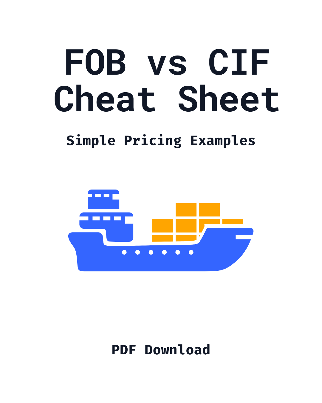 FOB vs CIF CHEAT SHEET